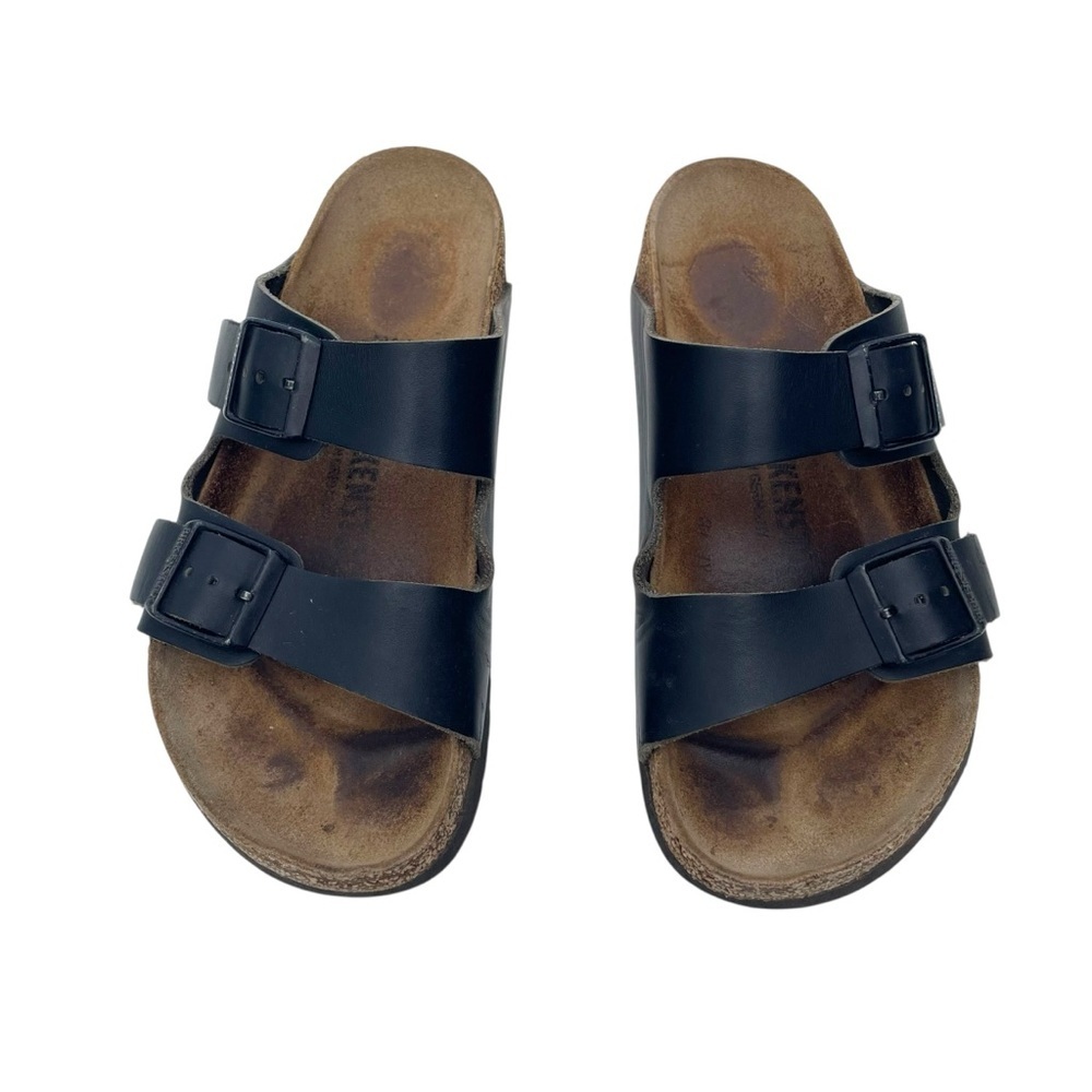 Birkenstock Arizona sandals leather buckle black 5.5 - Picture 2 of 8